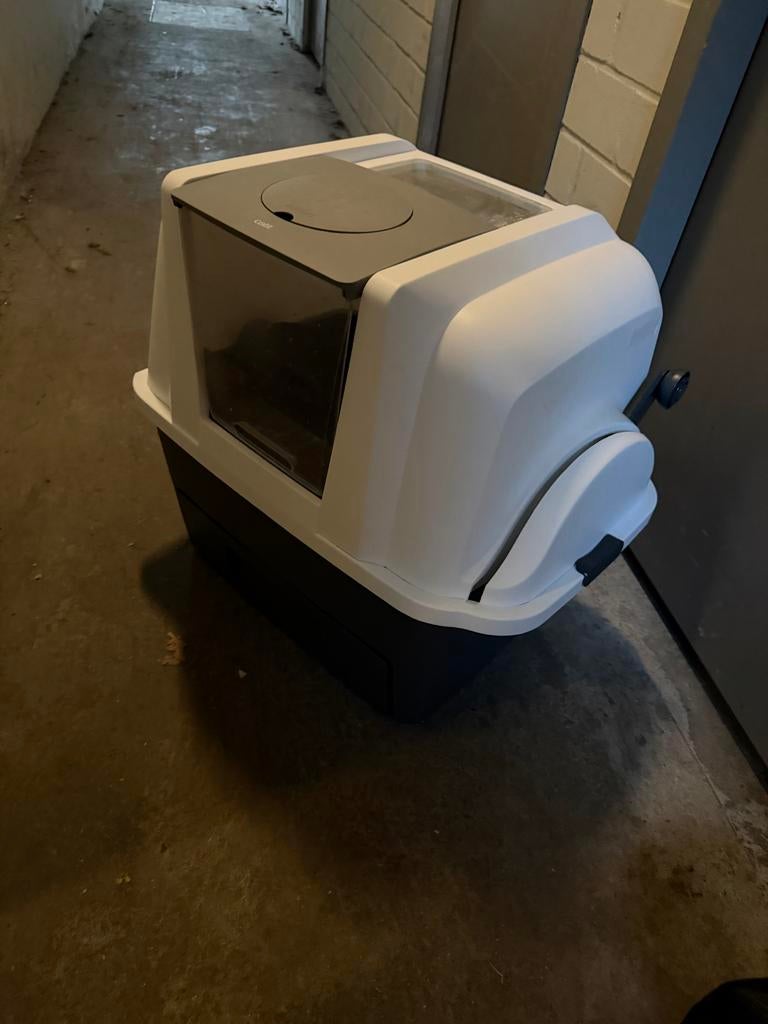 Half automatische kattenbak te koop, Dieren en Toebehoren, Ophalen, Zelfreinigend, Zo goed als nieuw, Open