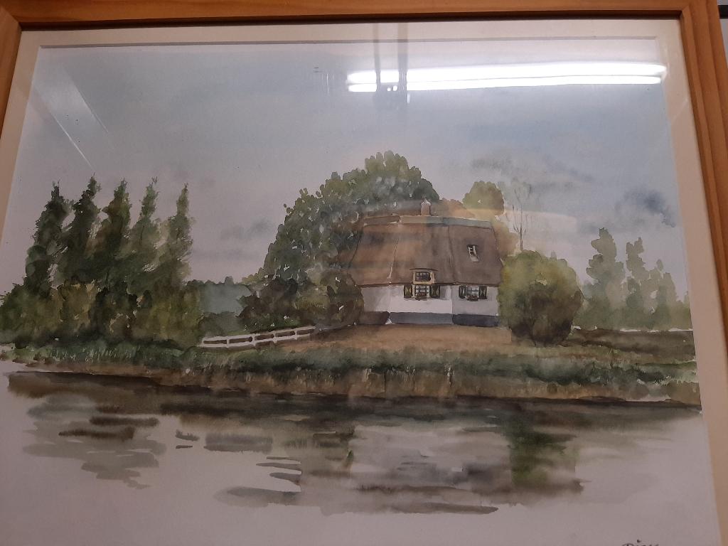Aquarel van Dick Carlier, Antiek en Kunst, Ophalen