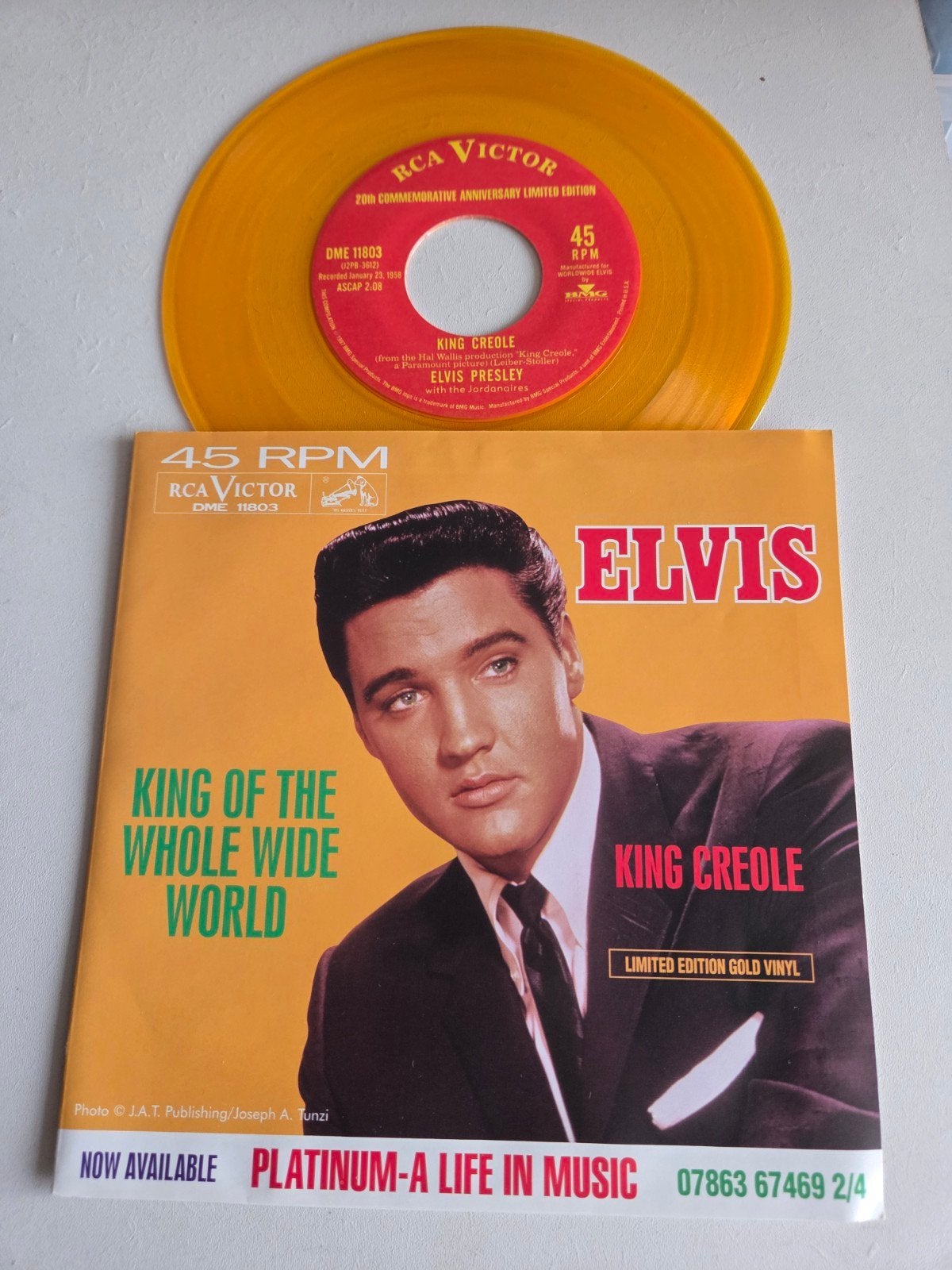 Elvis Presley - King Creole / King of the Whole Wide World, Cd's en Dvd's, Vinyl Singles, Limited edition, 7 inch, Ophalen of Verzenden
