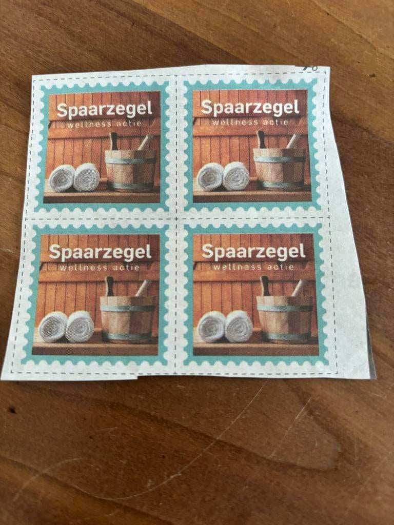 Wellness spaarzegels Sauna, Ophalen of Verzenden, Zegels, Bonnen of Punten