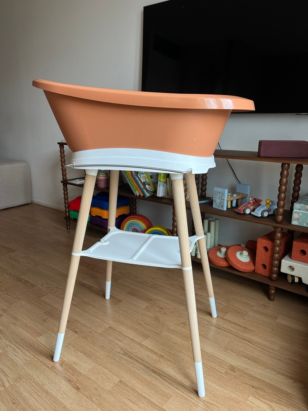 Badje op standaard van bébé-jou, Ophalen, Zo goed als nieuw, Badje, Bébé-jou