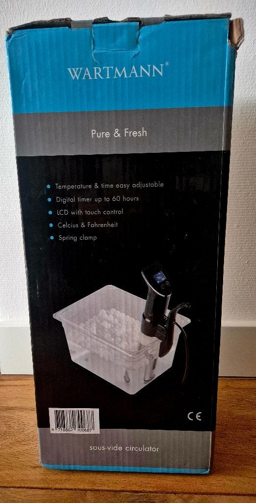 Sous-vide Wartmann, Overige typen, Ophalen of Verzenden, Zo goed als nieuw, Zwart