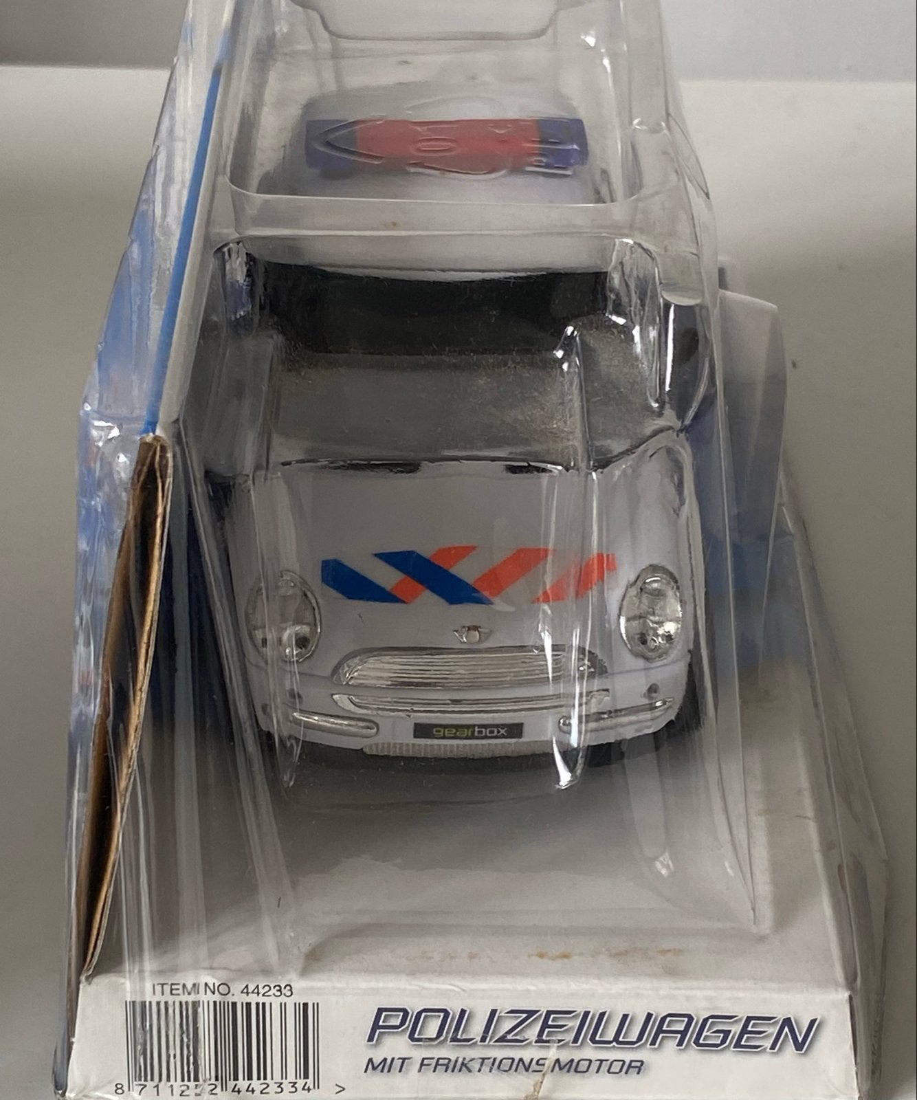 Gearbox Politiewagen Mini Cooper 1:18 met frictiemotor, Ophalen of Verzenden, Nieuw, Auto, Overige merken