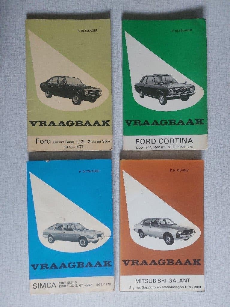 4 x Vraagbaak Simca 1307-08 Ford Cortina Escort, Mitsubishi, Ophalen of Verzenden