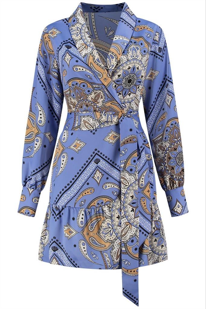 Nikkie Paisley print dress nieuw, Kleding | Dames, Maat 38/40 (M), Blauw, Nieuw, Ophalen of Verzenden