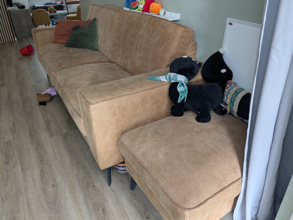 Bank met houker, Huis en Inrichting, Ophalen, Gebruikt, Driepersoons, Rechte bank