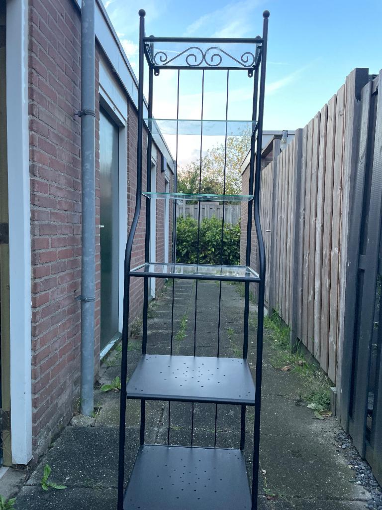 Zwart metalen badkamer kast, Huis en Inrichting, Badkamer | Badkamermeubels, Ophalen, Minder dan 50 cm, Gebruikt, Overige typen