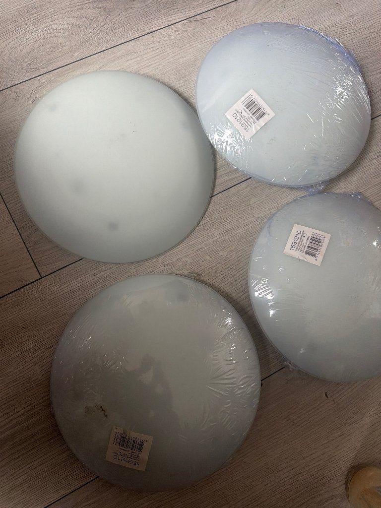 Plafond lamp, Nieuw, Glas, Wit, E27 (groot)