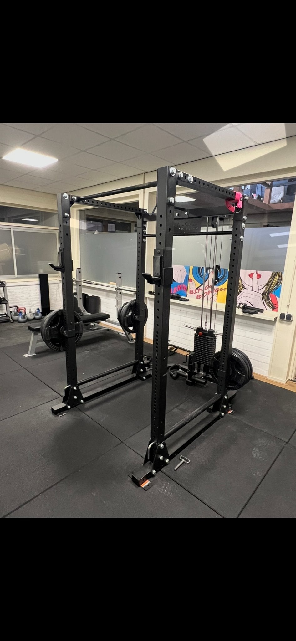 Krachtstation Power Rack met Kabelstation, Sport en Fitness, Fitnessapparatuur, Zo goed als nieuw, Krachtstation, Armen, Metaal