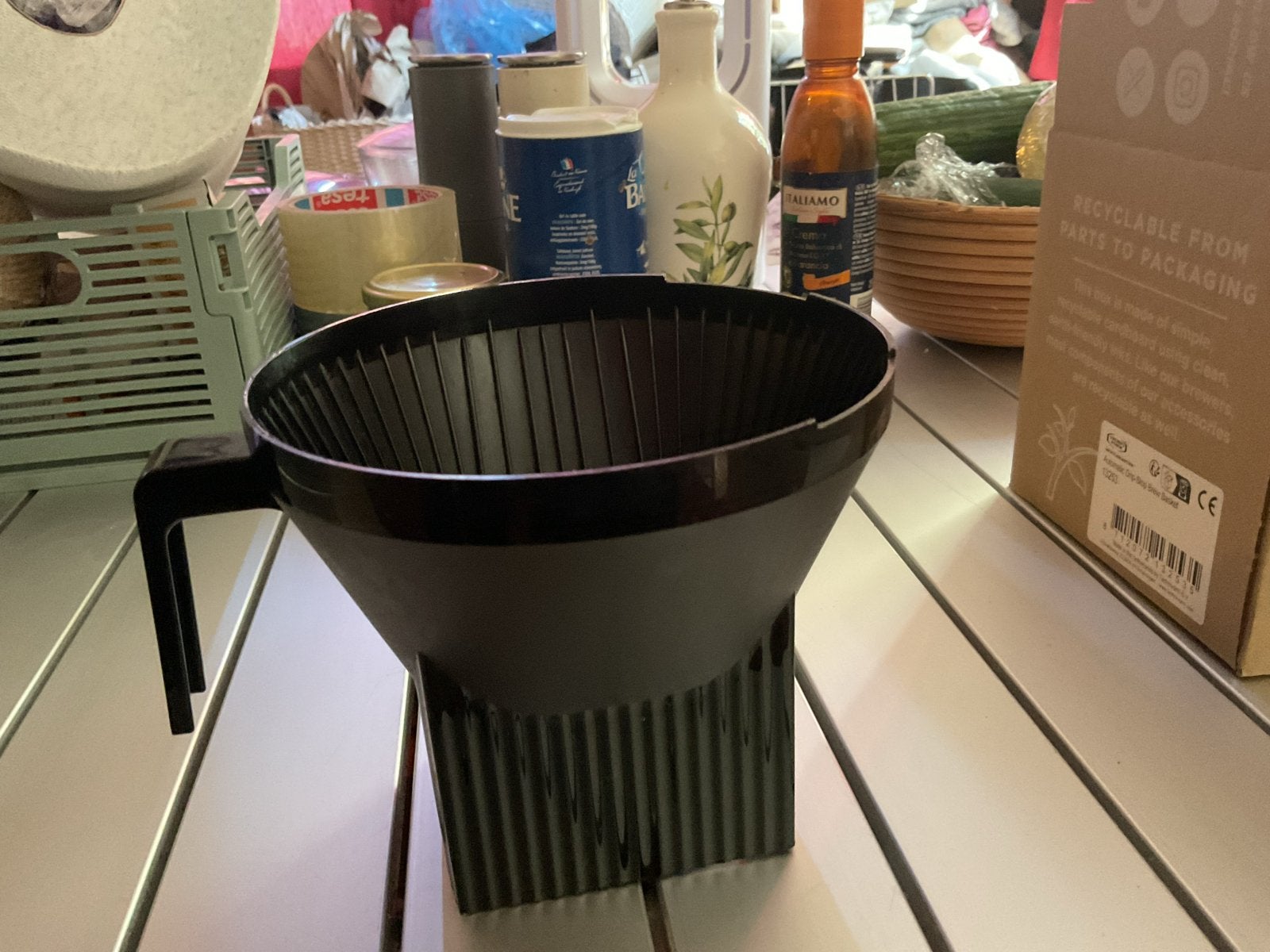 Koffiefilterhouder -zonder druppelstop, Verzenden, Kunststof, Zwart, Overige typen