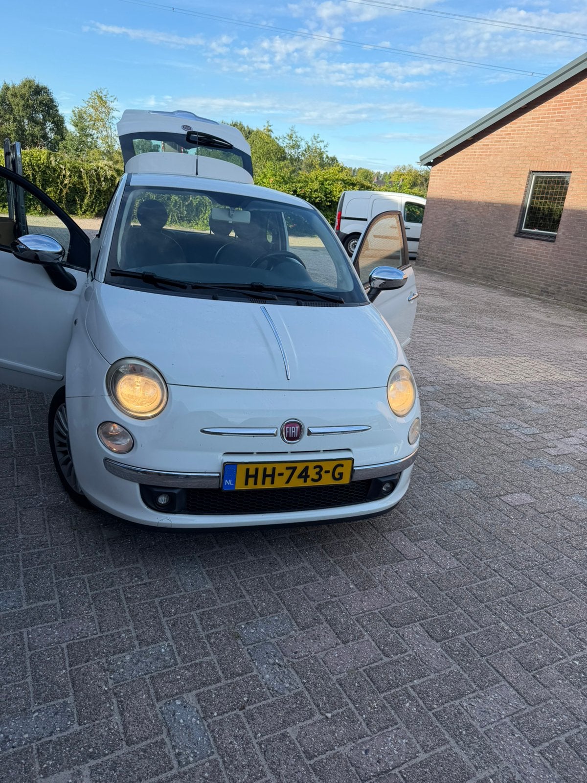 Fiat 500 1.2 C 2008 Wit, Auto's, Fiat, Voorwielaandrijving, 1242 cc, 4 cilinders, 840 kg