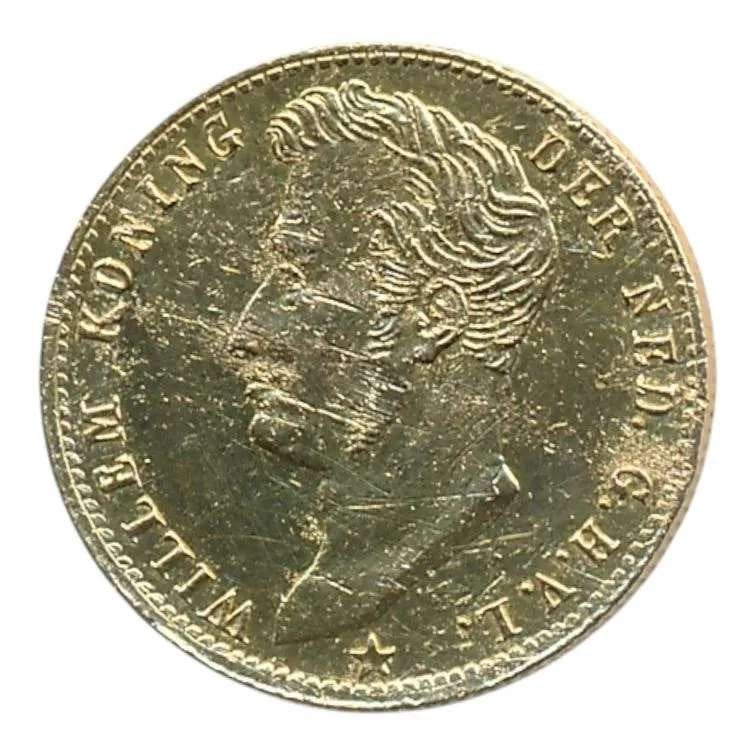 Nederland 5 Gulden 1827 Utrecht Willem 1, Verzenden, Goud