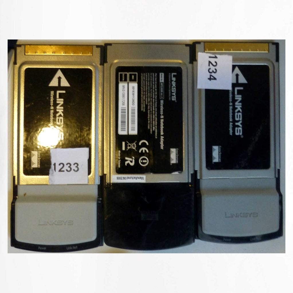 1 x Linksys wifi adapter met PC Card interface, type WPC300N, Computers en Software, Ophalen, Zo goed als nieuw