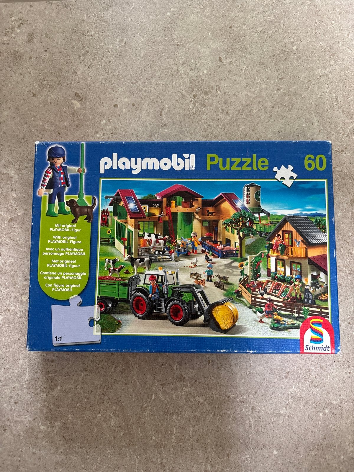 Playmobil Puzzle Boerderij 60 stukjes Schmidt, Ophalen, Minder dan 500 stukjes, Nieuw, Legpuzzel