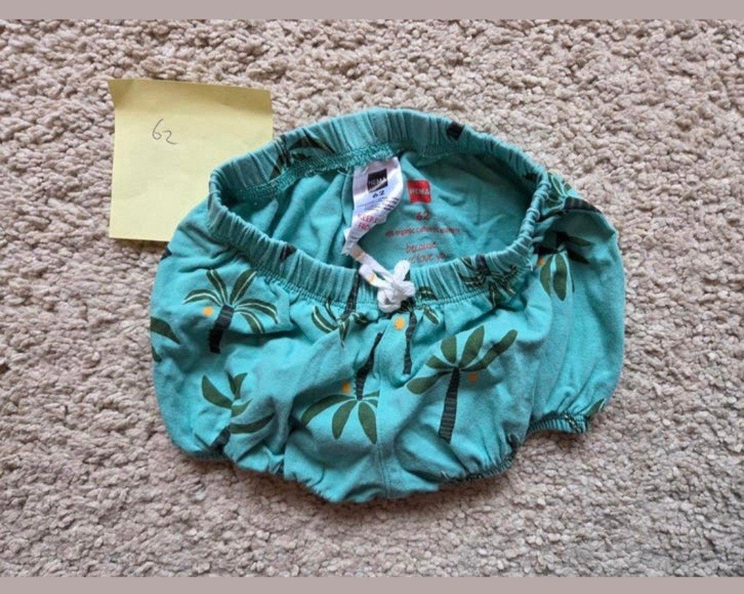 Hema Katoenen Broekje Maat 62 met Palmboom Print, Kinderen en Baby's, Babykleding | Maat 62, Broekje, Jongetje of Meisje, Ophalen of Verzenden