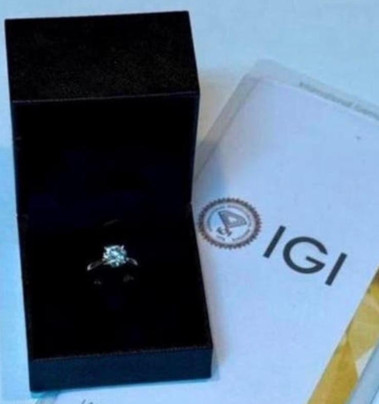 Nieuwe gouden ring met VS diamant van 2.10ct en certificaat!, Nieuw, Ophalen of Verzenden, 17 tot 18, Met edelsteen