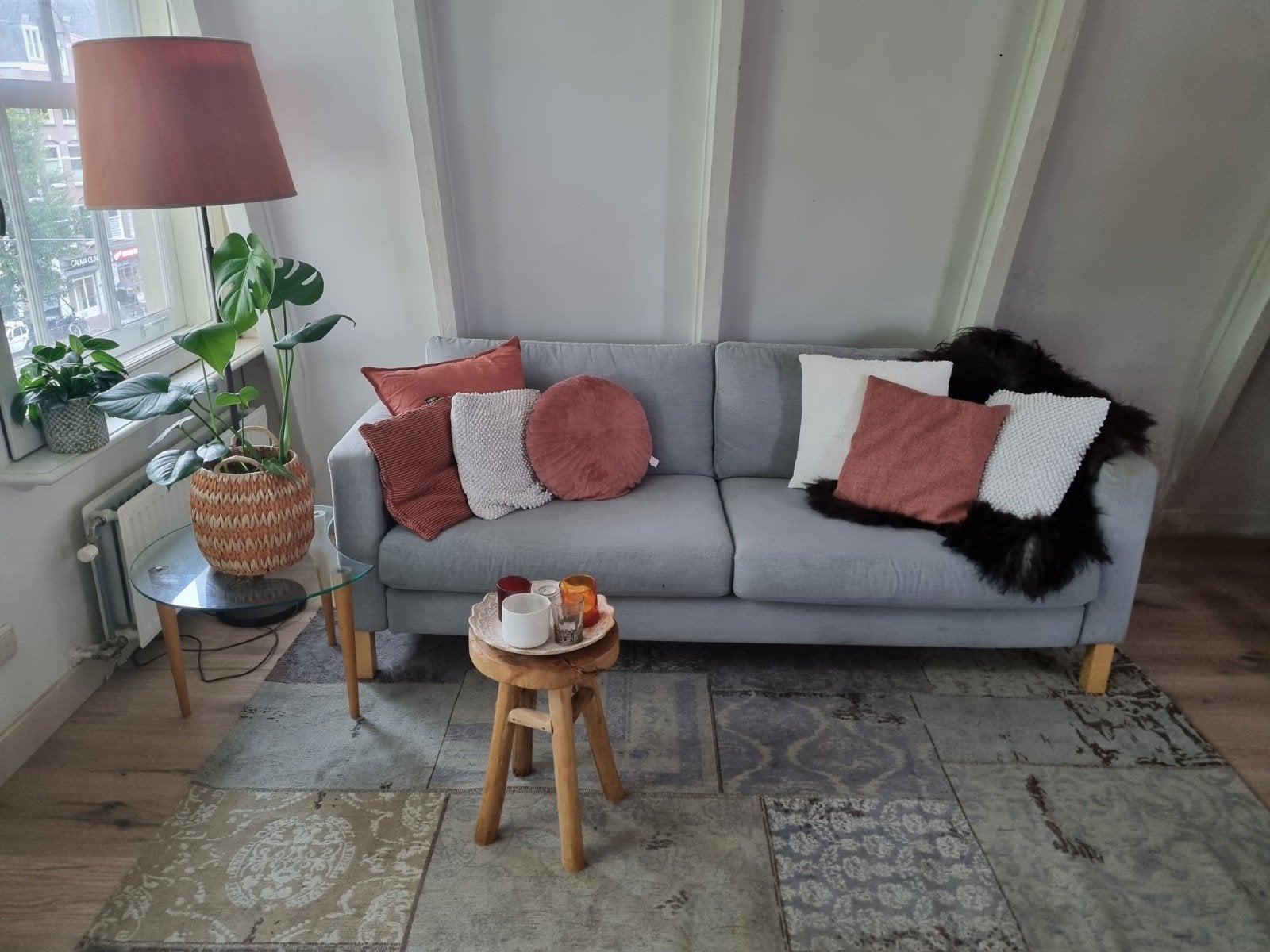 Ikea bank - 200cm breed - hoezen gewassen, Gebruikt, 150 tot 200 cm, Ophalen of Verzenden, Rechte bank