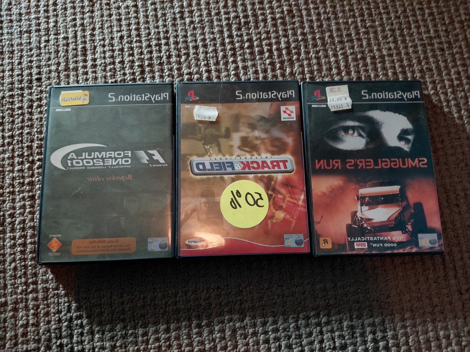 PS2 Games: Smuggler's Run, Track & Field, F1 2001, Spelcomputers en Games, Avontuur en Actie, Gebruikt, 1 speler, Ophalen of Verzenden