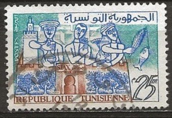 Tunesië, Ophalen of Verzenden, Tunesië, Gestempeld