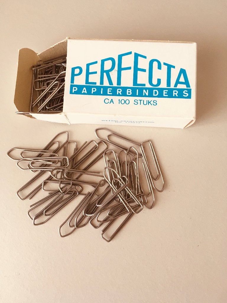 Paperclips metaal 30 mm puntig á 100 stuks Perfecta Nieuw, Ophalen of Verzenden, Nieuw