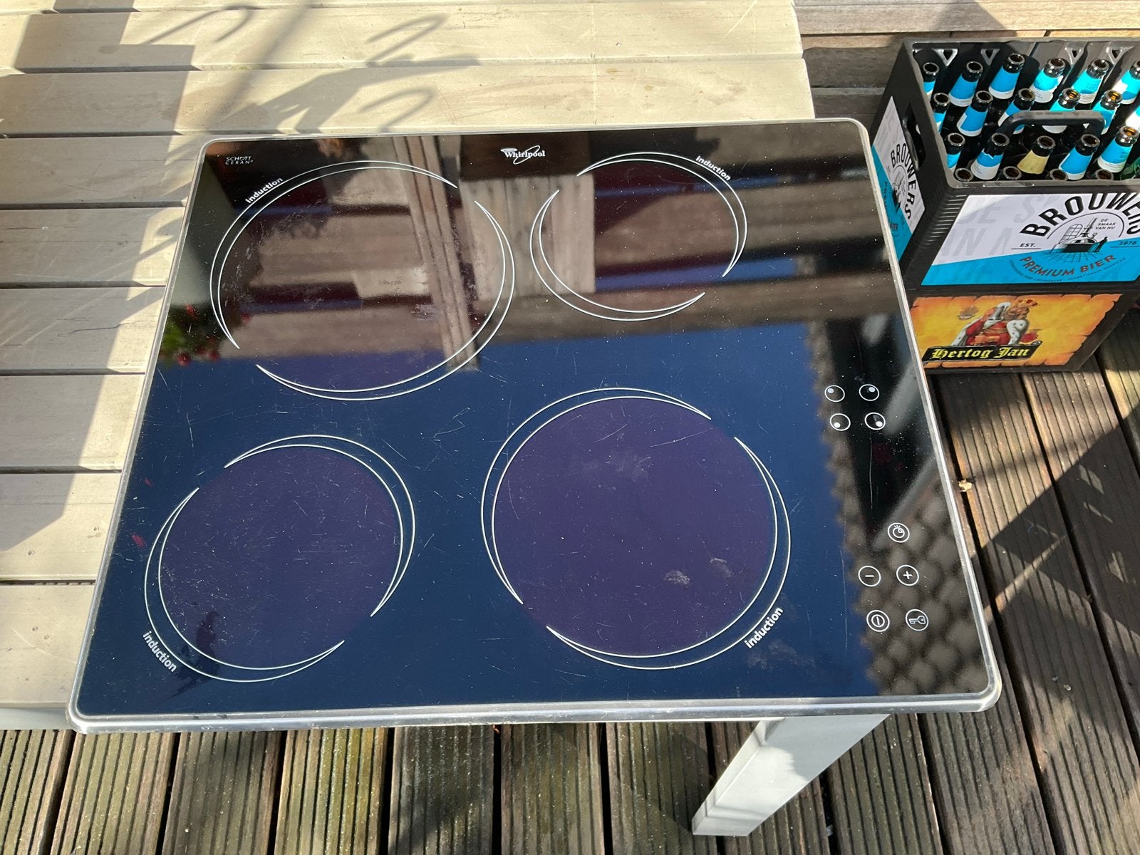Whirlpool Inductiekookplaat AKM 990/IXL - 4 zones, Gebruikt, Inductie, Vrijstaand, 4 kookzones