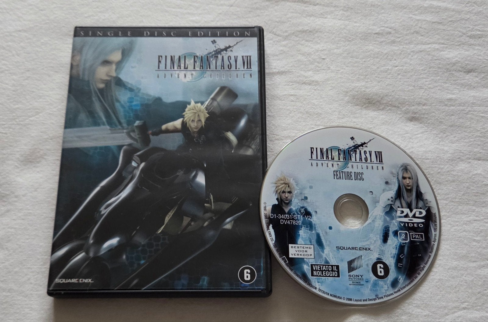 Final Fantasy VII Advent Children Dvd Cartoon/Anime, Vanaf 16 jaar, Ophalen of Verzenden, Zo goed als nieuw, Anime (Japans)