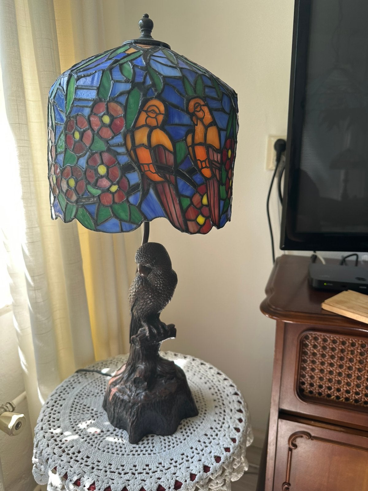 Tiffany schemerlamp, Ophalen