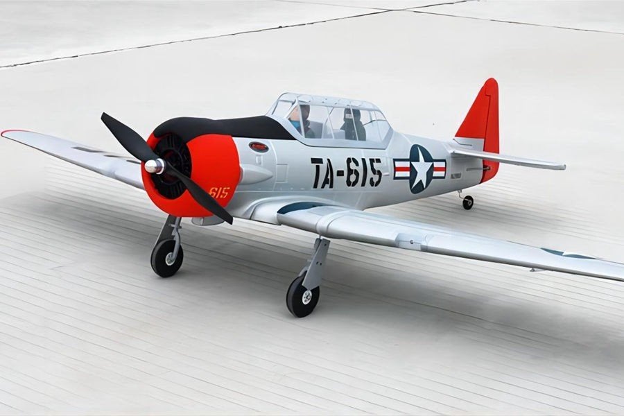 RC - dynam at6 texan 1370 mm/Rood - nieuw in doos, Ophalen of Verzenden, Nieuw, 1:72 tot 1:144, Overige merken