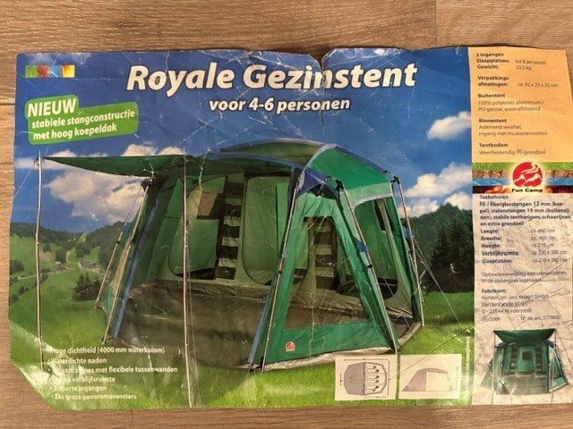 Gezinstent  4-6 personen stahoogte, Ophalen of Verzenden, Zo goed als nieuw, Tot en met 6