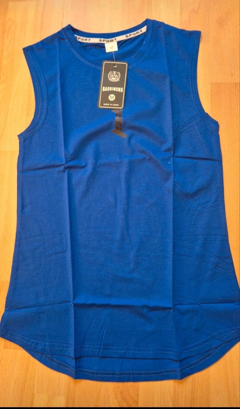 Nieuwe blauwe heren singlet - Maat S (Oksel 41 cm), Kleding | Heren, Blauw, Nieuw, Ophalen of Verzenden, Algemeen