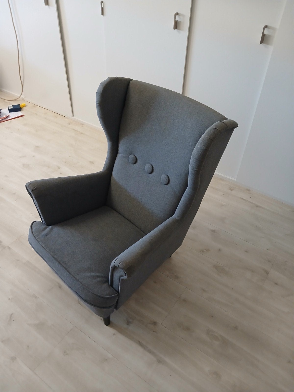 Comfortabele grijze fauteuil (voor kinderen), Ophalen, Gebruikt, Klassiek, Comfortabel, Minder dan 75 cm