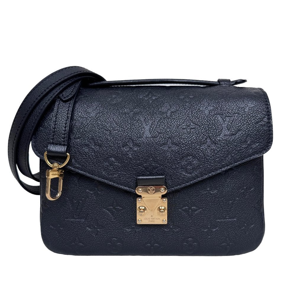Louis Vuitton pochette metis empreinte noir zwart tas LV, Verzenden, Zo goed als nieuw, Zwart, Handtas