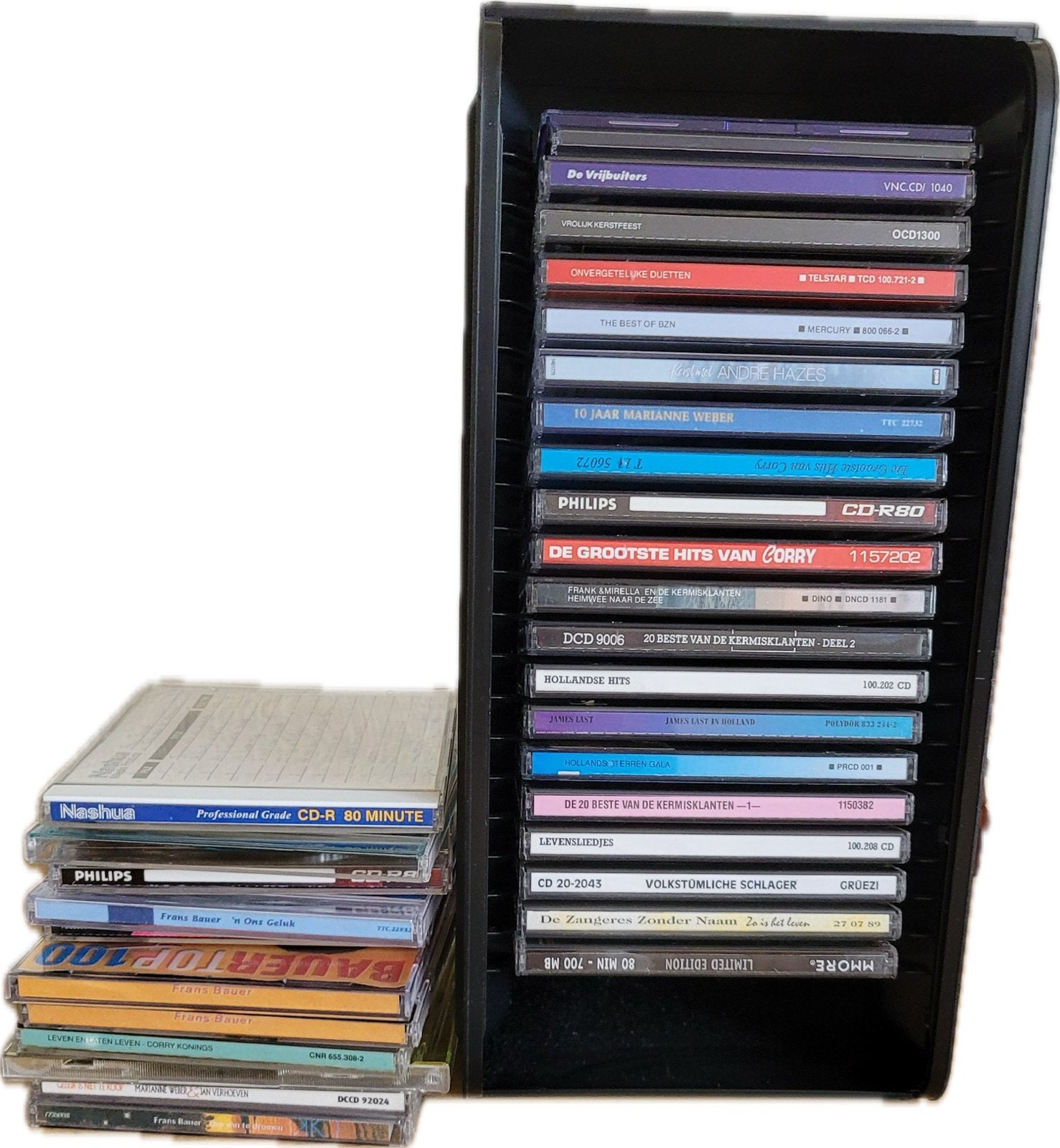 Grote collectie diverse CD's met opbergrek, Ophalen of Verzenden, Gebruikt, Levenslied of Smartlap