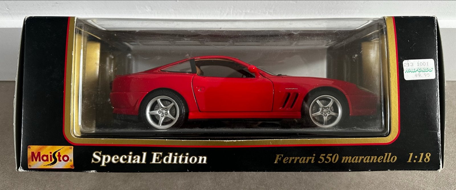 Maisto Special Edition Ferrari 550 Maranello 1:18, Ophalen of Verzenden, Zo goed als nieuw, Auto, Maisto