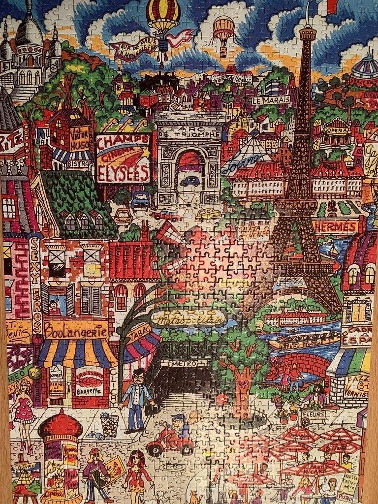 Puzzel Fazzino Parijs 1000 stukjes, Ophalen of Verzenden, 500 t/m 1500 stukjes
