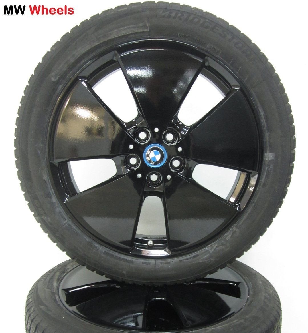 Originele BMW i3 velgen 19 inch met winterbanden en sensoren, 19 inch, Gebruikt, 155 mm, -
