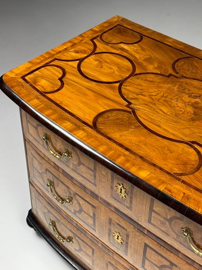 Franse Marquetry Commode 18e eeuw, Ophalen, 50 tot 100 cm, Zo goed als nieuw, 3 of 4 laden