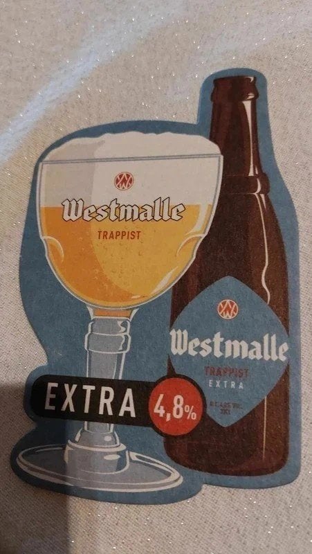 Bierviltje : Westmalle Trappist Extra, Ophalen of Verzenden, Zo goed als nieuw, Viltje(s), Overige merken