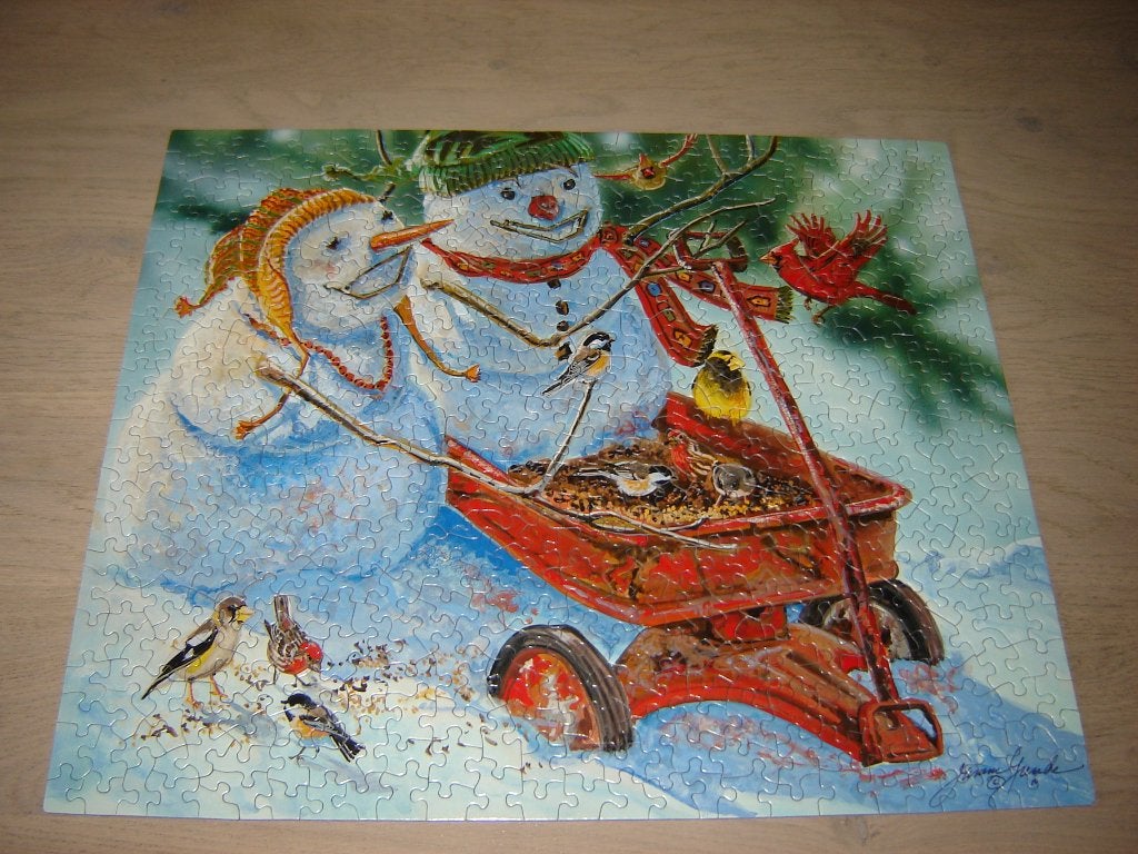 Puzzel SunsOut FUN WAGON 550 st., Hobby en Vrije tijd, Ophalen of Verzenden, 500 t/m 1500 stukjes, Zo goed als nieuw, Legpuzzel