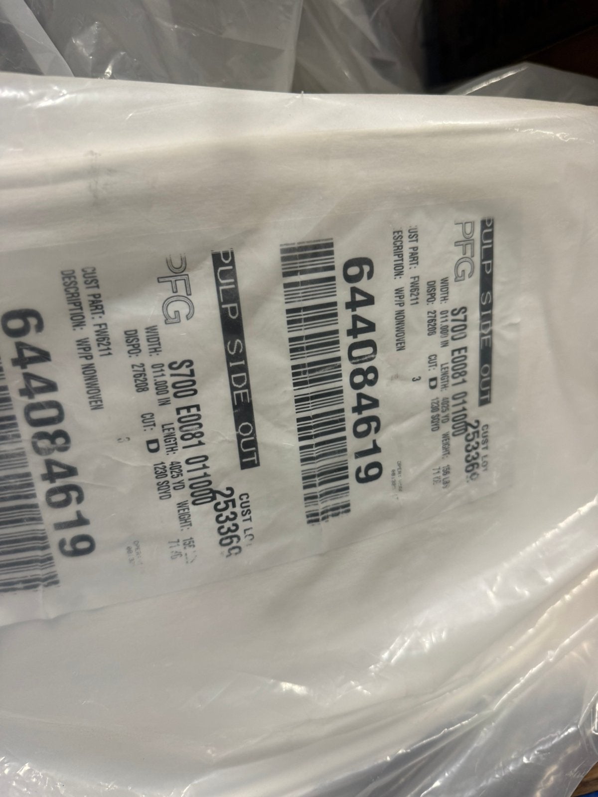 WP/PP nonwoven poetsdoek op rol (75kg), Huis en Inrichting, Schoonmaakartikelen, Ophalen, Overige typen, Onbekend, Onbekend
