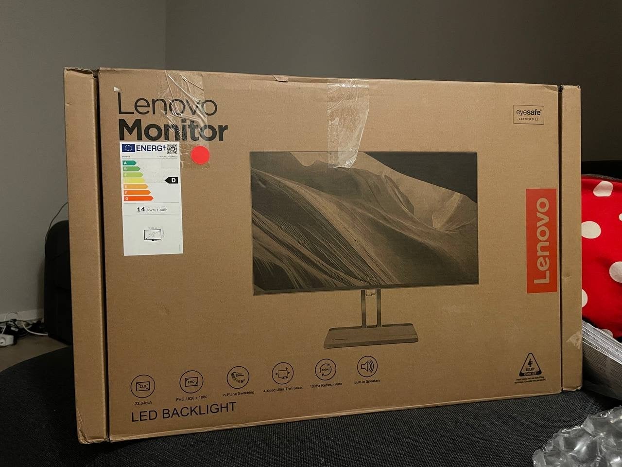 Lenovo L24i-4A 23.8" Monitor - Lichte schermschade, Gaming, Gebruikt, IPS, HDMI