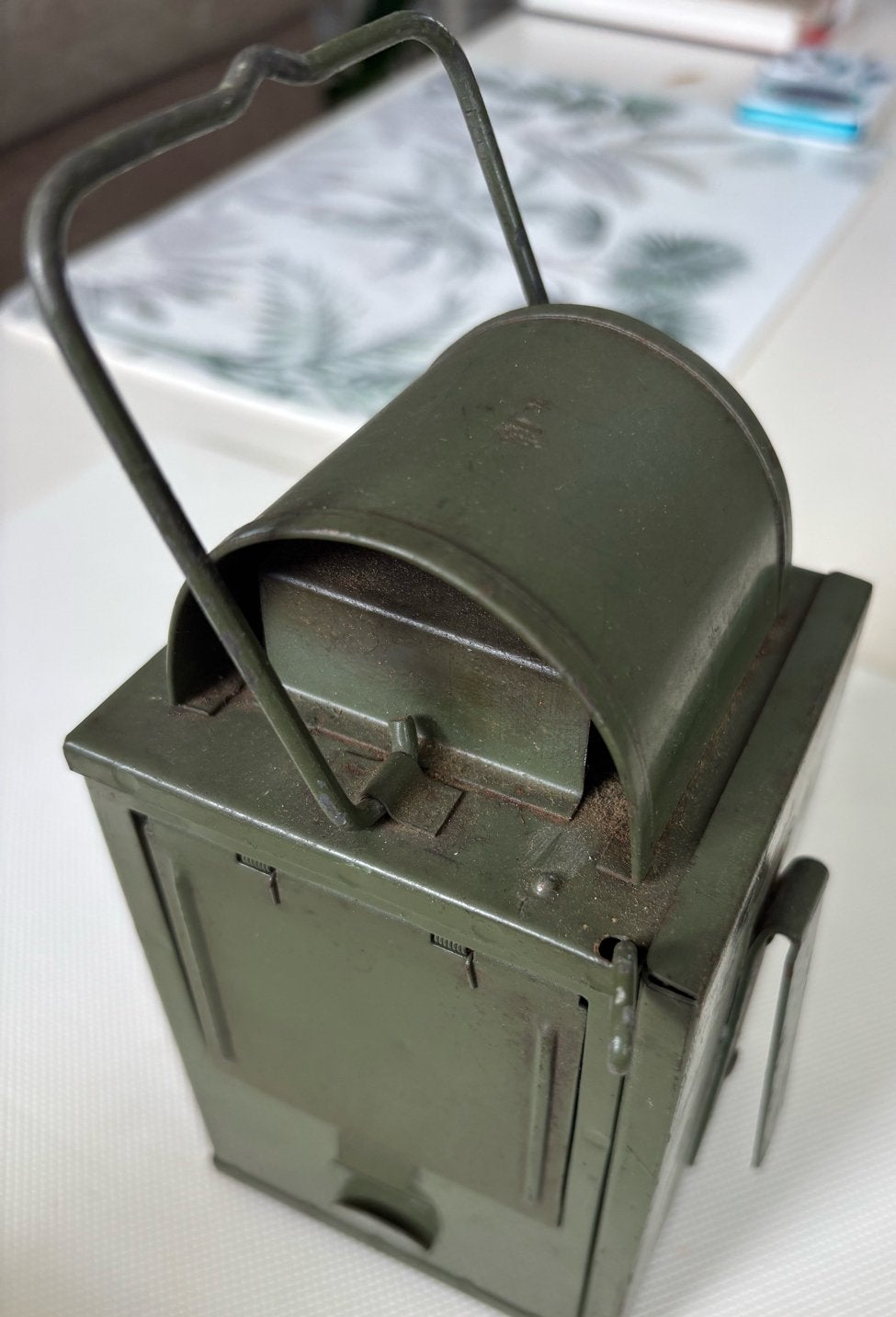 Vintage Militaire Signaallamp / Olie Lantaarn, Ophalen of Verzenden