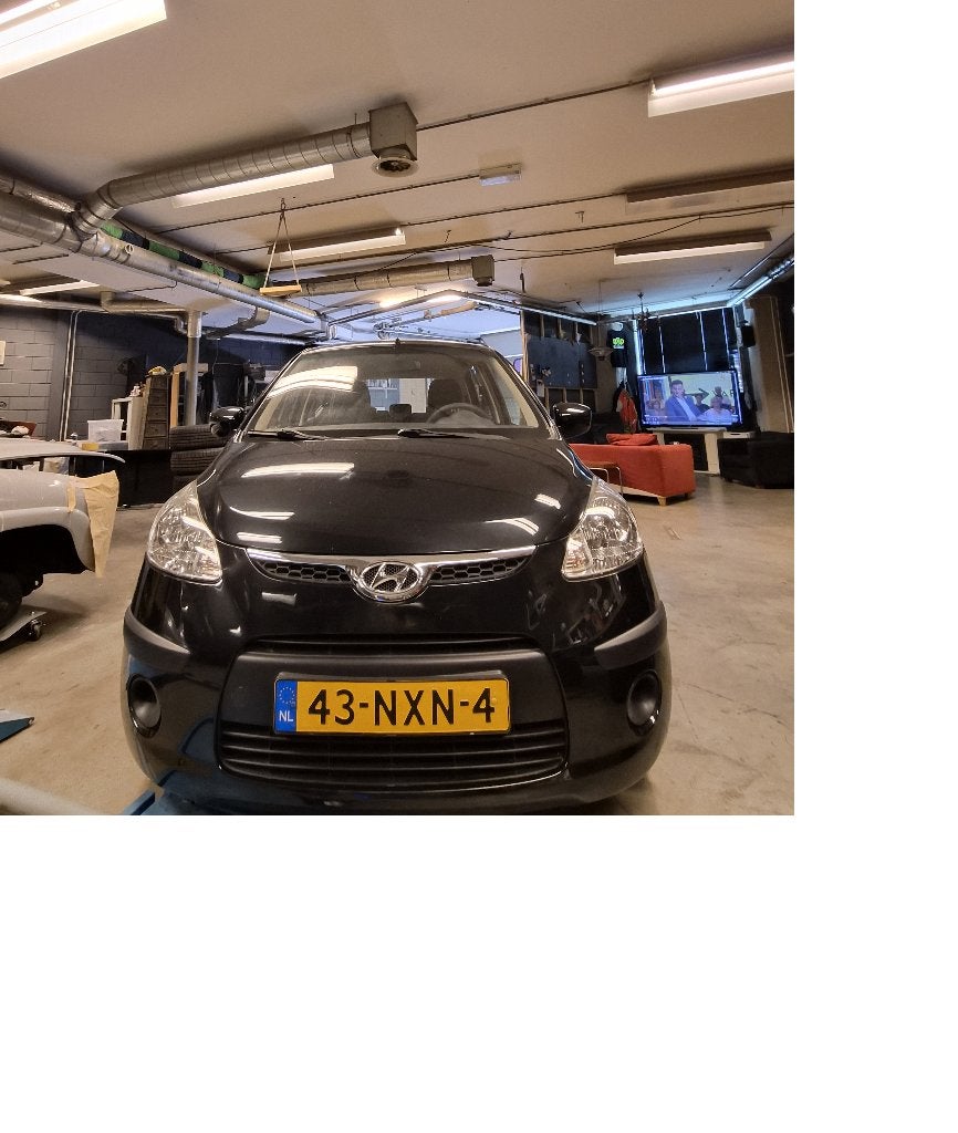 Hyundai i10 1.25 I 5DR AUT 2010 Zwart, Auto's, Hyundai, Stof, 4 cilinders, Zwart, Origineel Nederlands