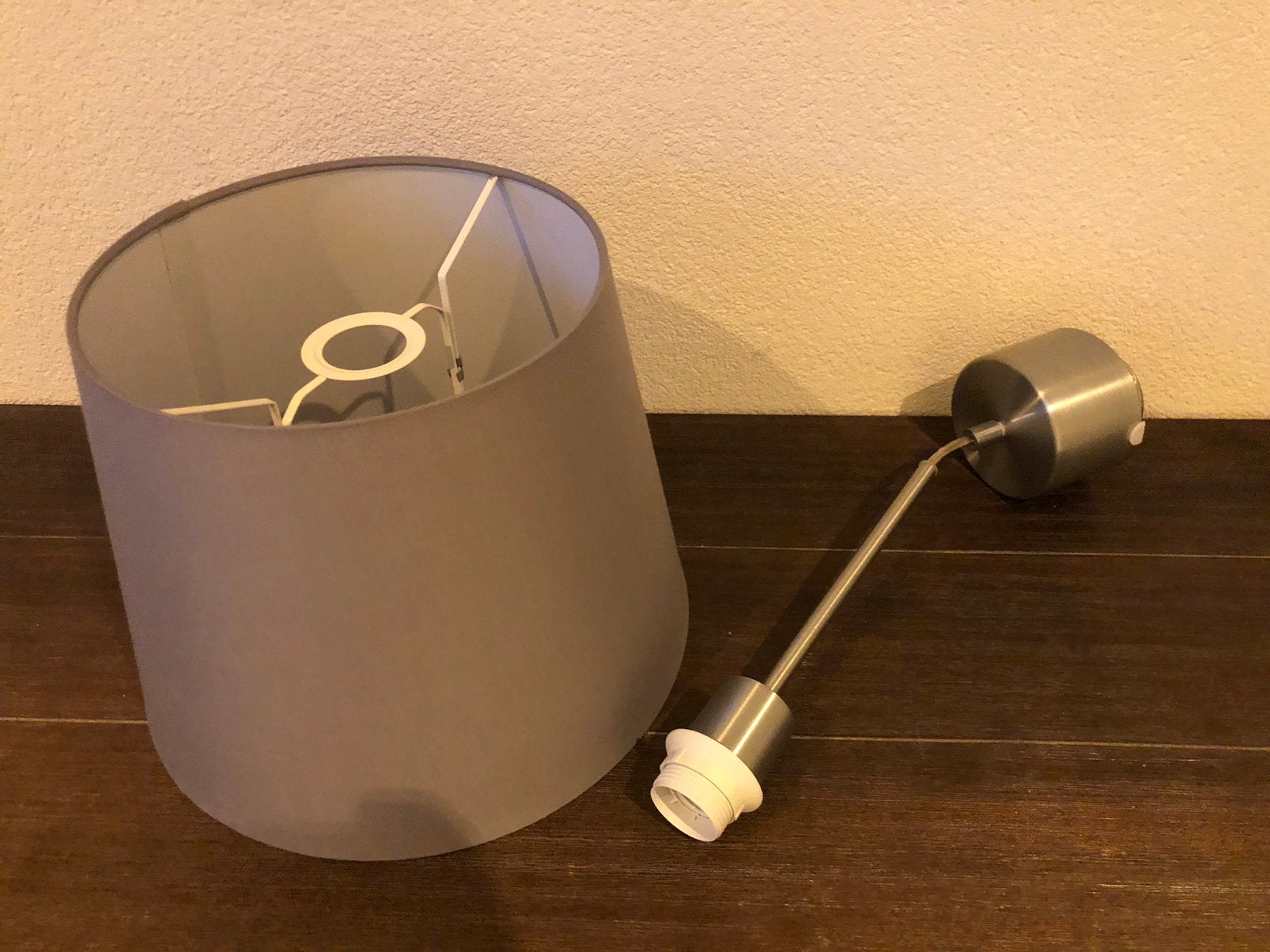 Plafond lamp hang lamp grijs, Ophalen of Verzenden, Zo goed als nieuw, Minder dan 50 cm