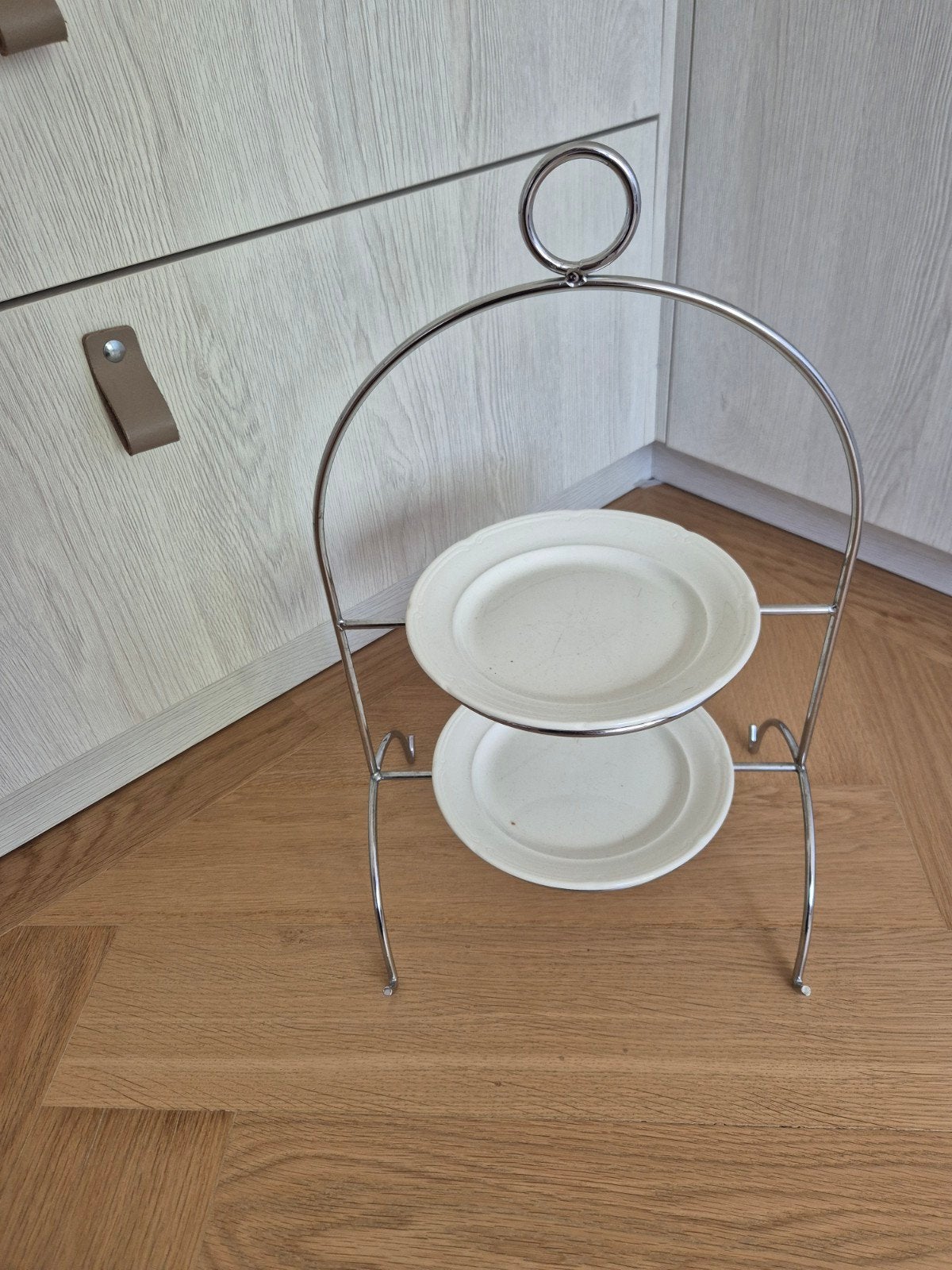 Etagère met 2 lagen, Etagère, Gebruikt, Metaal, Ophalen of Verzenden