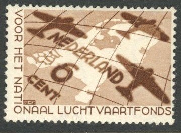 Luchtvaartfondszegel NVPH 278, ongebruikt, Postzegels en Munten, Ophalen of Verzenden, T/m 1940, Postfris