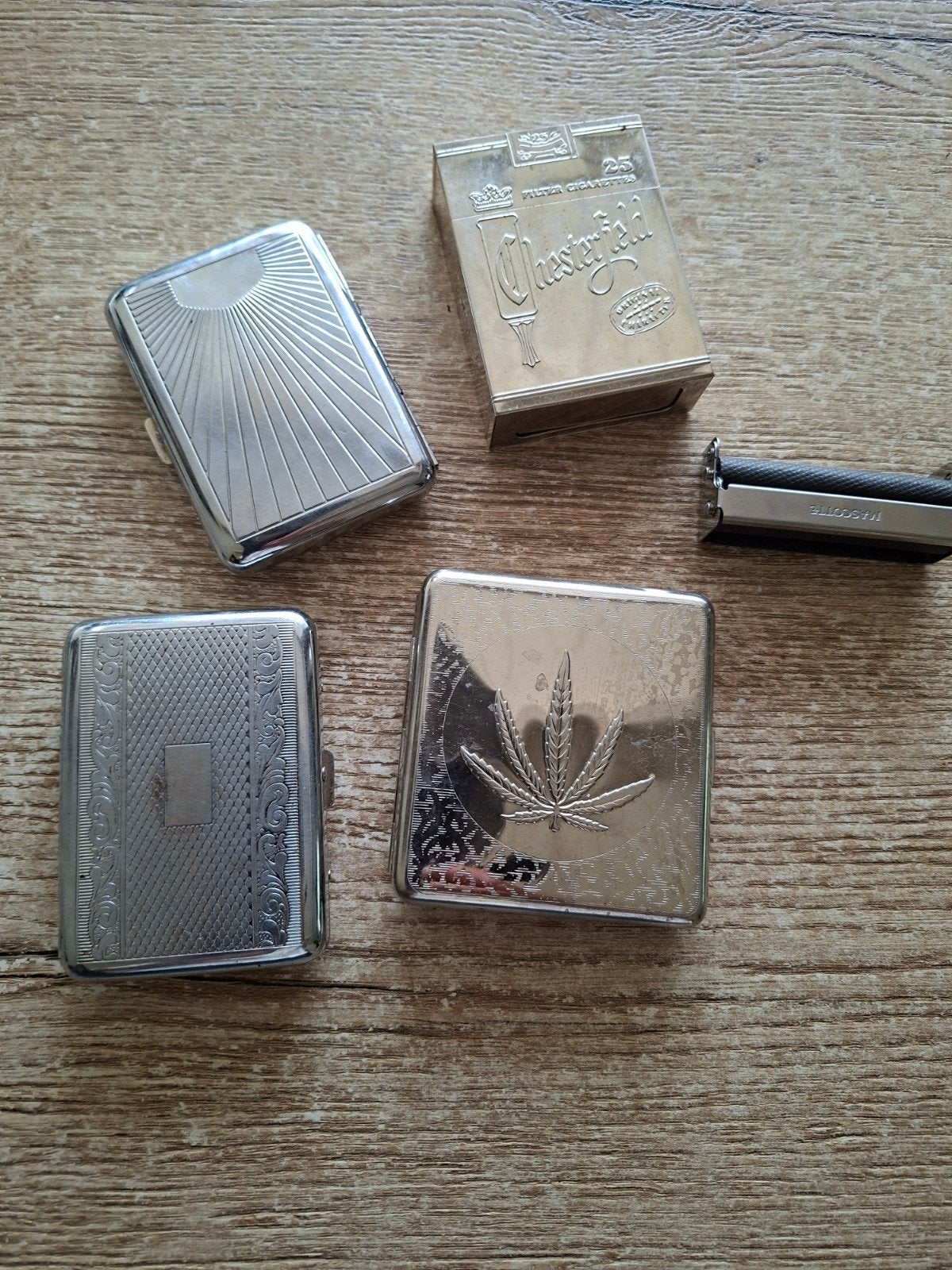 Vintage sigarettendoosjes en Mascotte roller, Ophalen of Verzenden