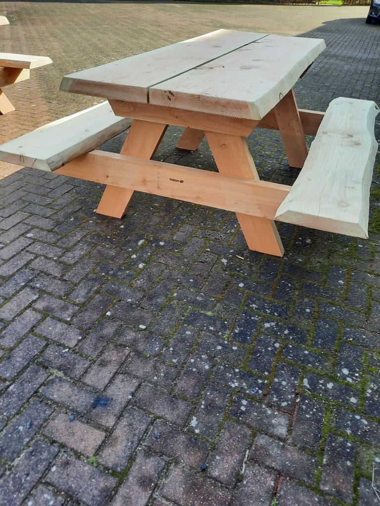 Zware Douglas Picknicktafels 60mm - Snelle Levering!, Ophalen, Nieuw, Rechthoekig, Hout