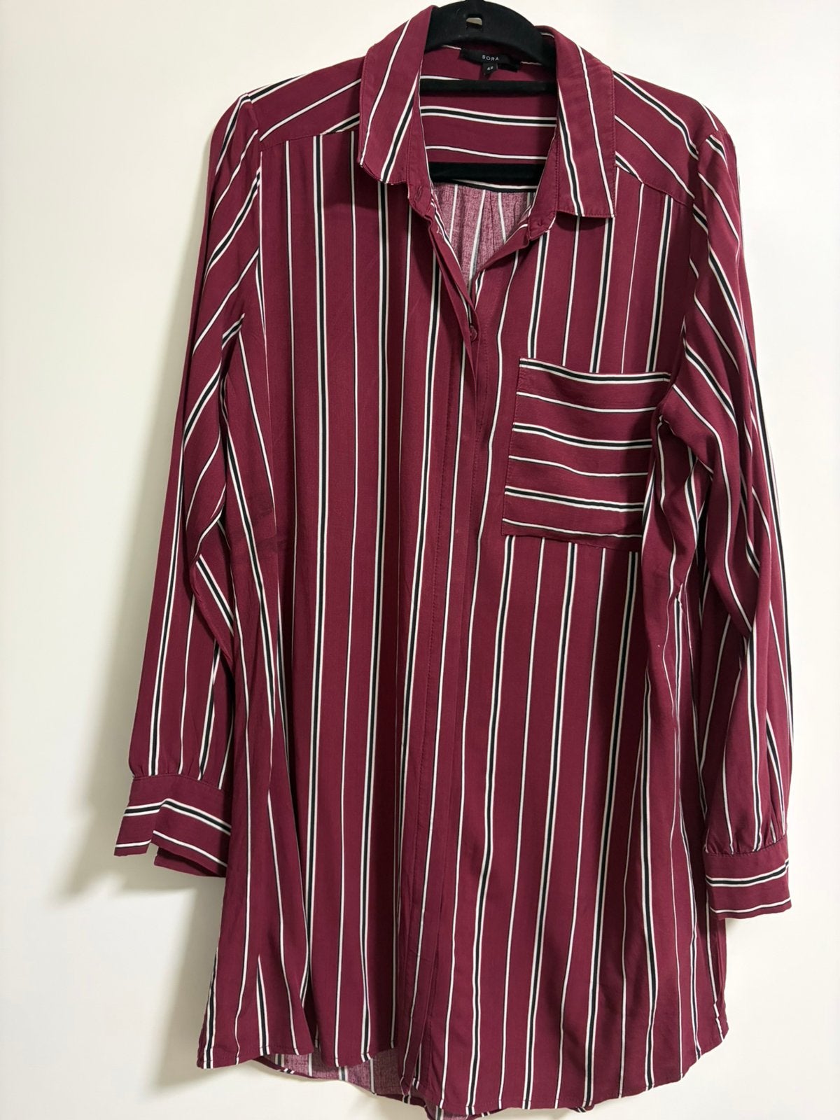 Lange gestreepte blouse, Kleding | Dames, Blouses en Tunieken, Ophalen of Verzenden, Zo goed als nieuw, Maat 42/44 (L), Rood