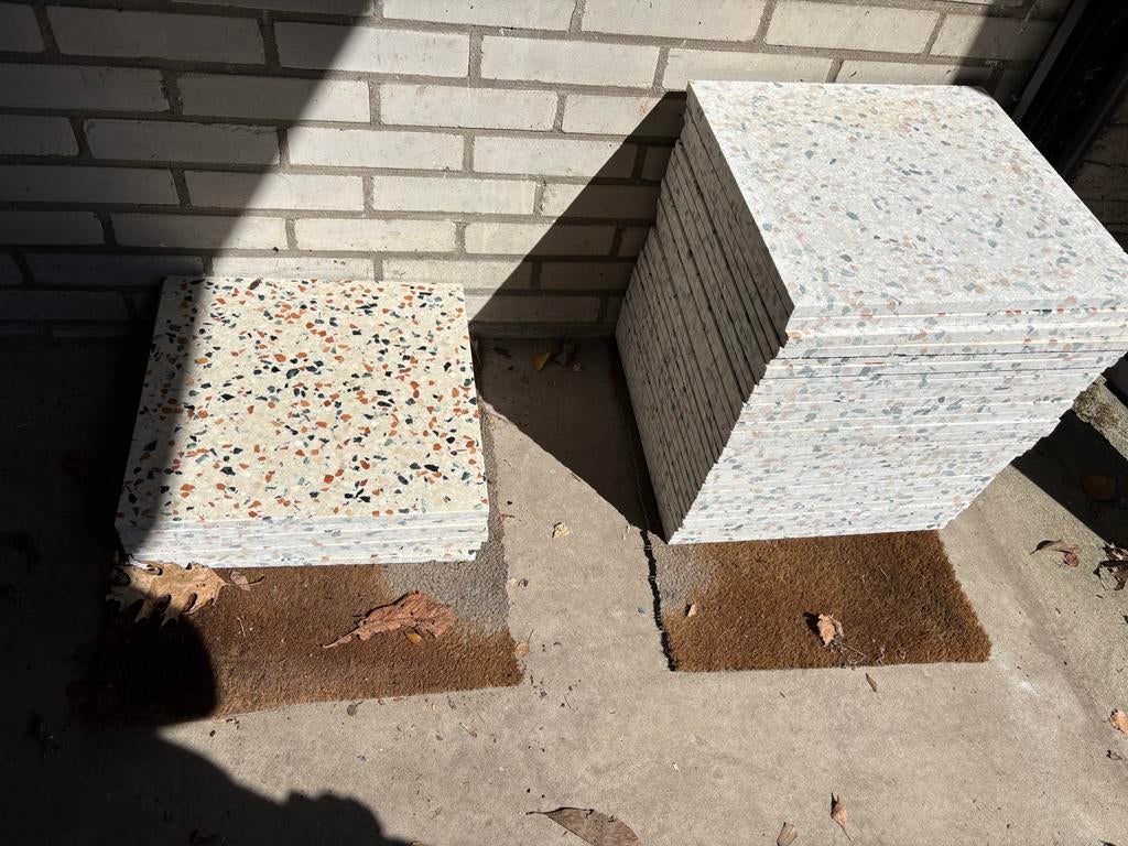 Granito / Terrazzo tegels ‘Como’ 40x40 - 39 stuks (6m²), Ophalen, 40 tot 60 cm, Graniet, 60 cm of meer
